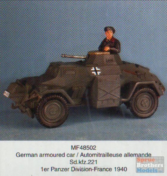 GSLMF48502 1:48 Gaso.Line Sd.Kfz.222 1st Panzer Division France 1940 (pre-painting/pre-built)