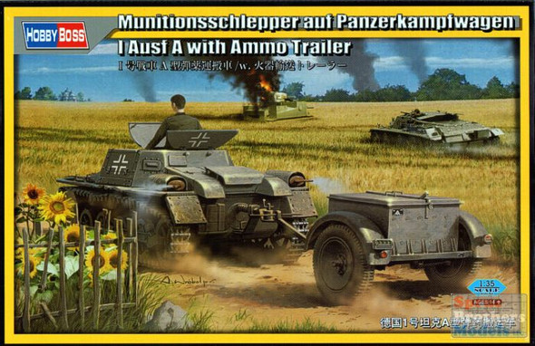 HBS80146 1:35 Hobby Boss Munitionsschlepper auf Panzerkampfwagen I Ausf A with Ammo Trailer