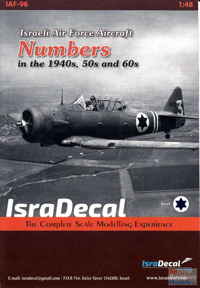 ISD0096 1:48 IsraDecal Israeli Air Force Numbers in the 1940s, 50s and 60s