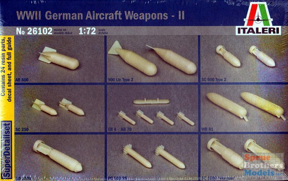 ITA26102 1:72 Italeri WWII German Aircraft Weapons - II