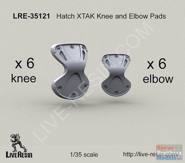 LVRLRE35121 1:35 LiveResin Hatch XTAK Knee and Elbow Pads