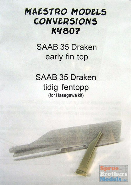 MAEK4807 1:48 Maestro Models 35 Draken A/B/C Early Top Fin (HAS kit) #K4807