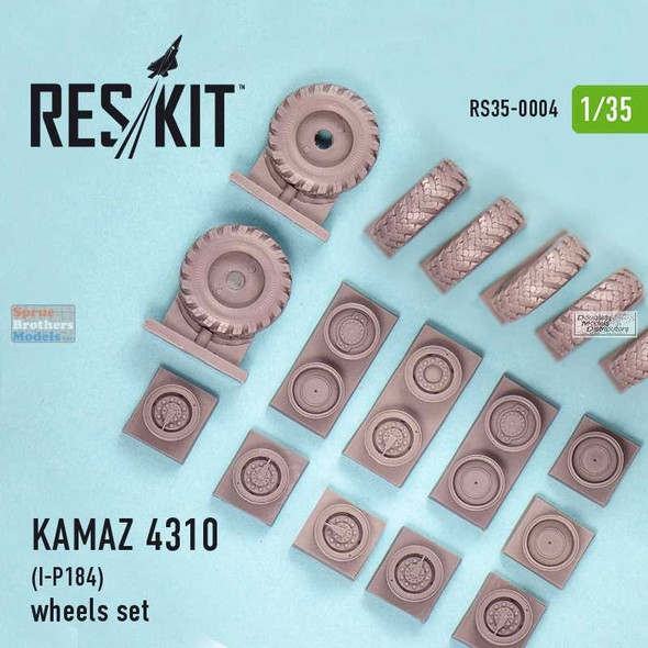 RESRS350004 1:35 ResKit Kamaz 4310 (I-P184) Wheels Set