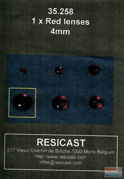 RSC35258 Resicast Red Lenses - 4mm (12 pcs)