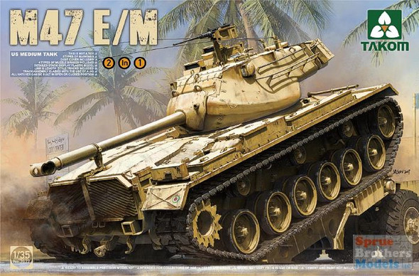 TAK02072 1:35 Takom M47 E/M Patton US Medium Tank