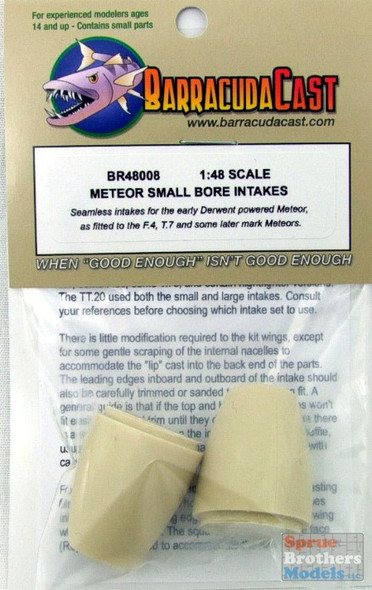 BARBR48008 1:48 BarracudaCast Meteor Small Bore Intakes #BR48008