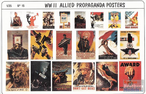 VER0015 1:35 Verlinden WW2 Allied Propaganda Posters