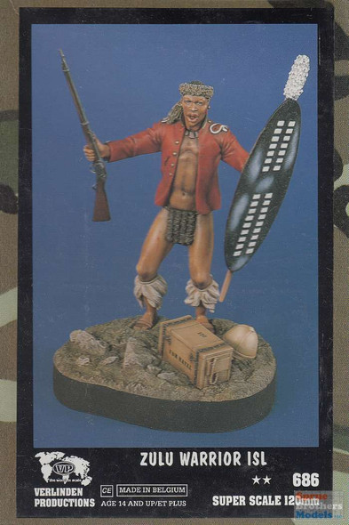 VER0686 120mm Verlinden Figure - Zulu Warrior ISL