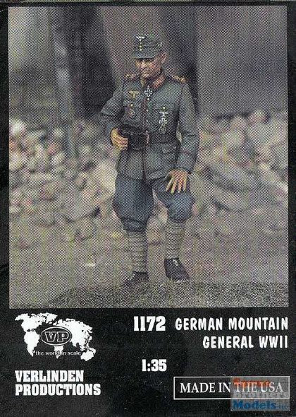 VER1172 1:35 Verlinden Figure Set - German Mountain General WW2 (1 figure)