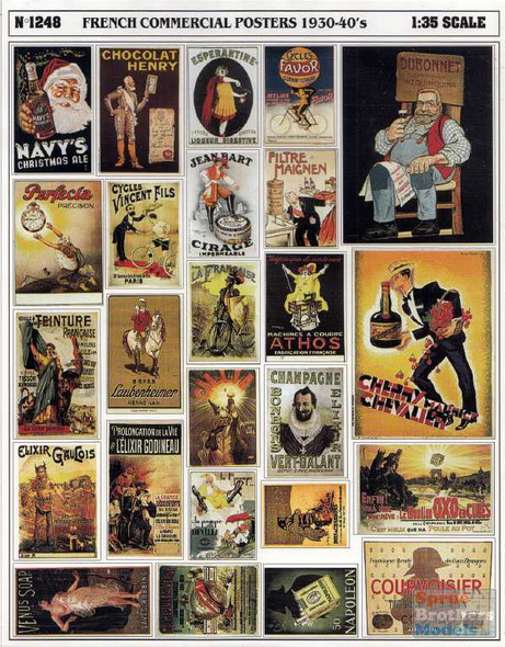 VER1248 1:35 Verlinden French Commercial Posters 1930-40's