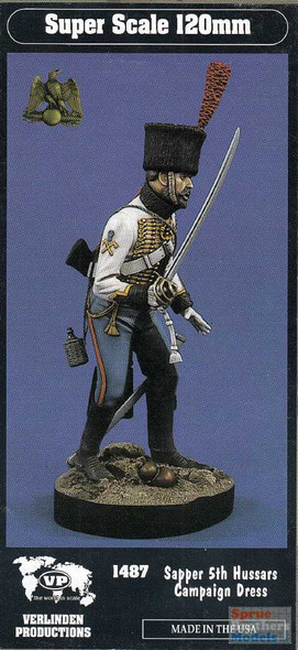 VER1487 120mm Verlinden Figure - Sapper 5th Hussars Campaign Dress