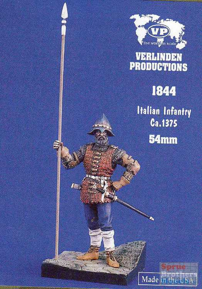 VER1844 54mm Verlinden Figure - Italian Infantry ca.1375