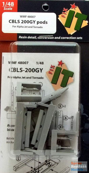 WMKF48007 Wingman Models Fix It - CBLS 200GY Pods (for Alpha Jet/Tornado) WMKF48007 Wingman Models Fix It - CBLS 200GY Pods (for Alpha Jet/Tornado)