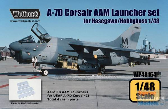 WPD48164 1:48 Wolfpack A-7 Corsair II AAM Launcher Set (HAS/HBS kit)