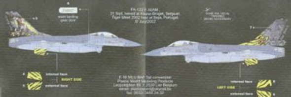 ZTZ32001 1:32 Zotz/Albatross Belgium F-16AM FA-122 31sqd. Tiger Meet 2002 #32001
