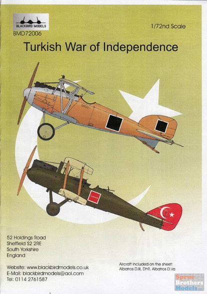 BLKD72006 1:72 Blackbird Models Decals - Turkish War of Independence