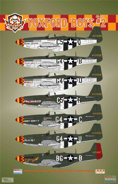 BMA48010 1:48 Bullseye Model Aviation Decals - P-51D Mustang Yoxford Boys #2