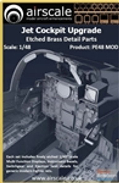 ASCPE48MOD 1:48 Airscale Jet Cockpit Upgrade - Etched Brass Detail Parts