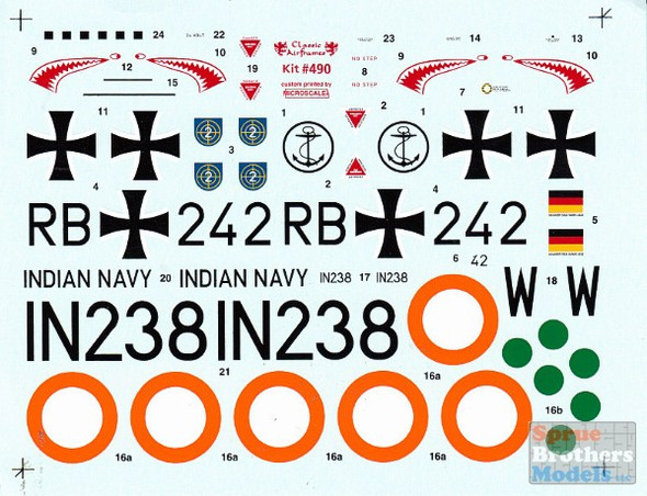 CAFD0490D 1:48 Classic Airframes Decals - Hawker Sea Hawk Mk 101 #490D