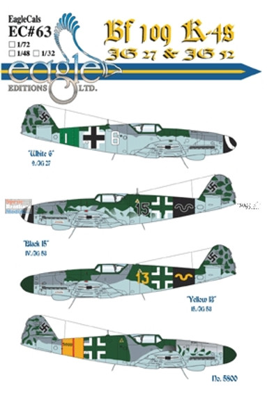ECL32063 1:32 Eagle Editions Bf109K-4's JG27 JG53 #32063