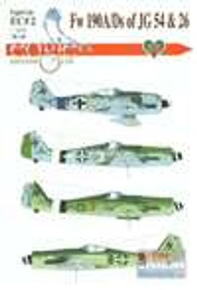 ECL72002 1:72 Eagle Editions Fw190A Fw190D of JG54 and JG26 #72002