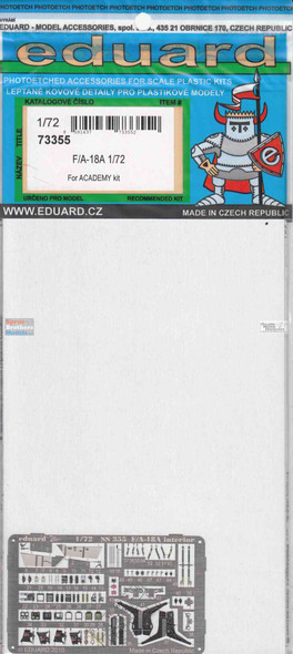 EDU73355 1:72 Eduard Color PE - F-18A Hornet Detail Set (ACA kit)