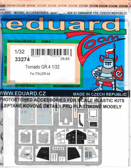 EDU33274 1:32 Eduard Color Zoom PE - Tornado GR.4 (ITA kit)
