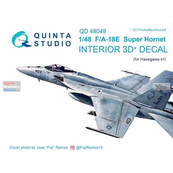 QTSQD48049 1:48 Quinta Studio Interior 3D Decal - F-18E Super Hornet (HAS kit)