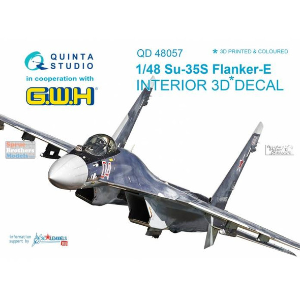 QTSQD48057 1:48 Quinta Studio Interior 3D Decal - Su-35S Flanker-E (GWH kit)
