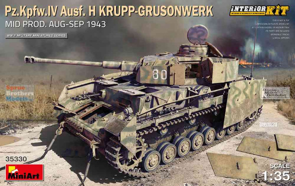 MIA35330 1:35 Miniart Panzer Pz.Kpfw.IV Ausf.H Krupp-Grusonwerk Mid Production [Interior Kit]