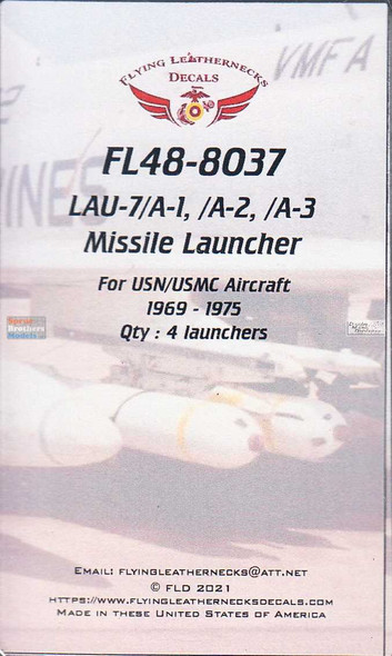 ORDFL488037 1:48 Flying Leathernecks LAU-7/A-1 LAU-7/A-2  LAU-7/A-3 Missile Launcher Set