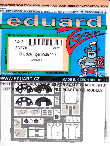 EDU33278 1:32 Eduard Color Zoom PE - DH.82A Tiger Moth (ICM kit)