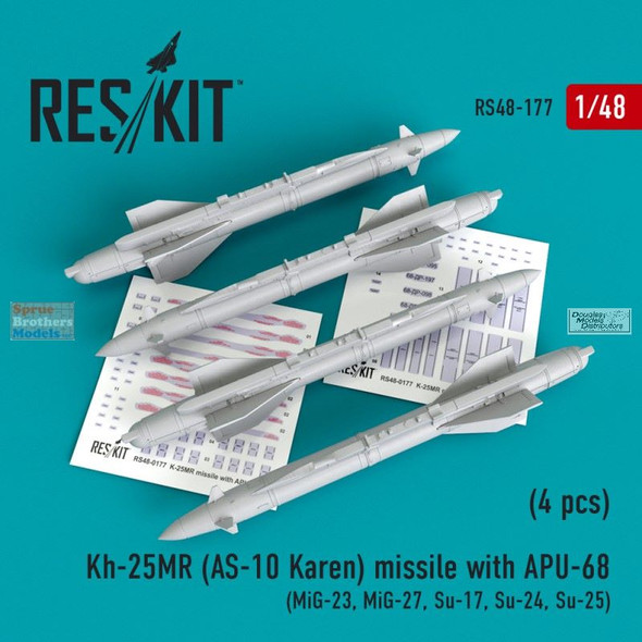 RESRS480177 1:48 ResKit KH-25MR (AS-10 KAREN) Missile With APU-68