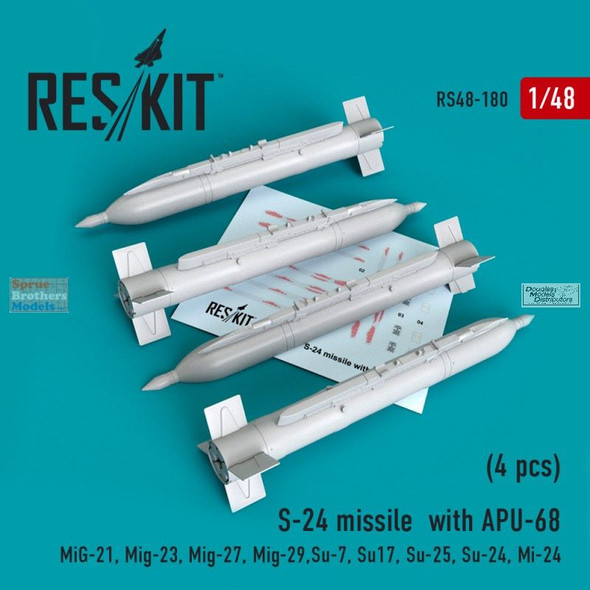 RESRS480180 1:48 ResKit S-24 Missile With APU-68