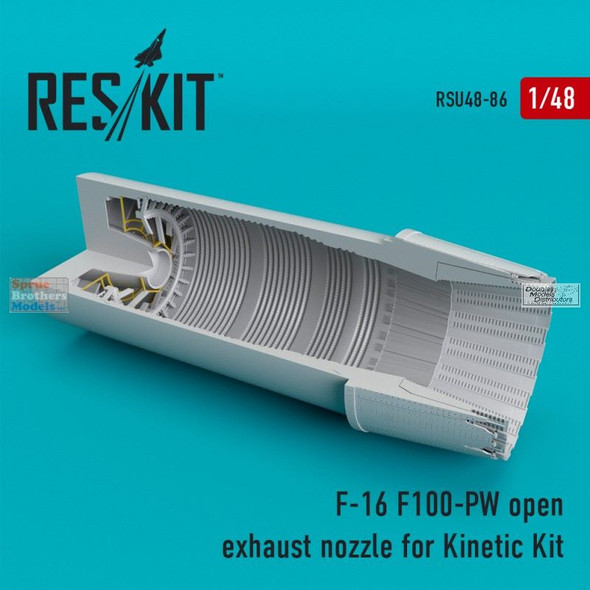 RESRSU480086U 1:48 ResKit F-16 Falcon Viper F100-PW Open Exhaust Nozzles (KIN Kit)