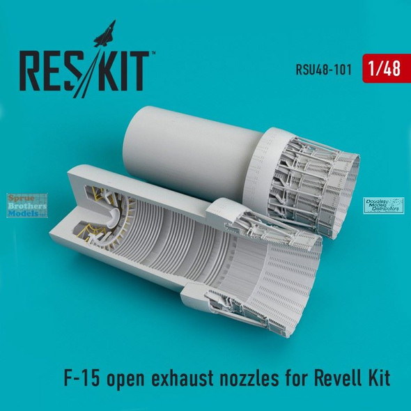 RESRSU480101U 1:48 ResKit F-15 Eagle Open Exhaust Nozzles (REV Kit)