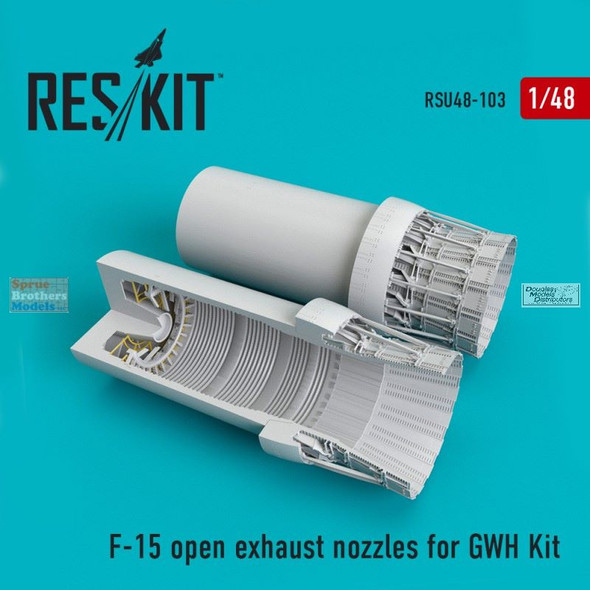 RESRSU480103U 1:48 ResKit F-15 Eagle Open Exhaust Nozzles (GWH Kit)