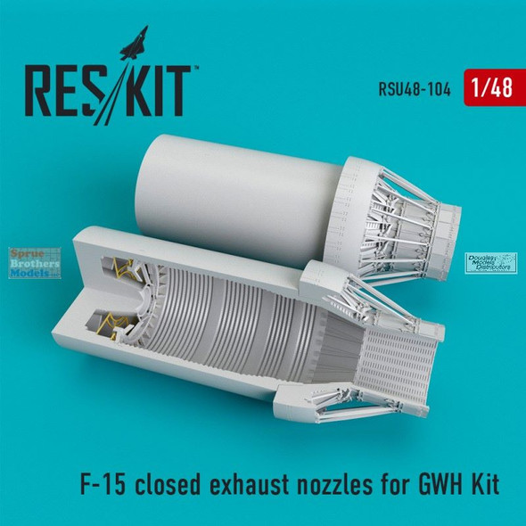 RESRSU480104U 1:48 ResKit F-15 Eagle Closed Exhaust Nozzles (GWH Kit)