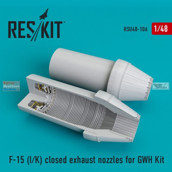 RESRSU480106U 1:48 ResKit F-15I F-15K Eagle Closed Exhaust Nozzles (GWH Kit)