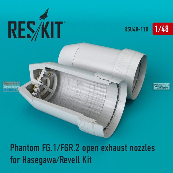 RESRSU480110U 1:48 ResKit Phantom FG.1 Phantom FG.2 Open Exhaust Nozzles (HAS & REV Kit)
