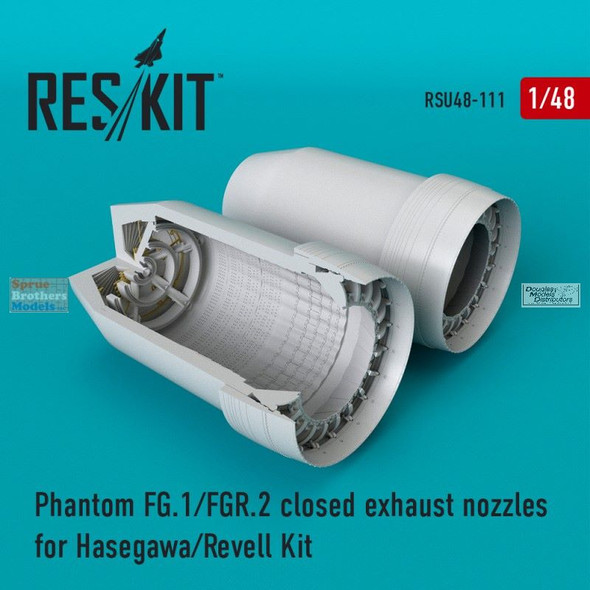 RESRSU480111U 1:48 ResKit Phantom FG.1 Phantom FG.2 Closed Exhaust Nozzles (HAS & REV Kit)