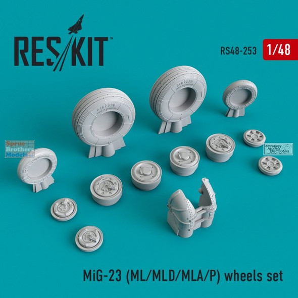 RESRS480253 1:48 ResKit MIG-23 ML MIG-23 MLD MIG-23 MLA MIG-23 P Flogger Wheels Set
