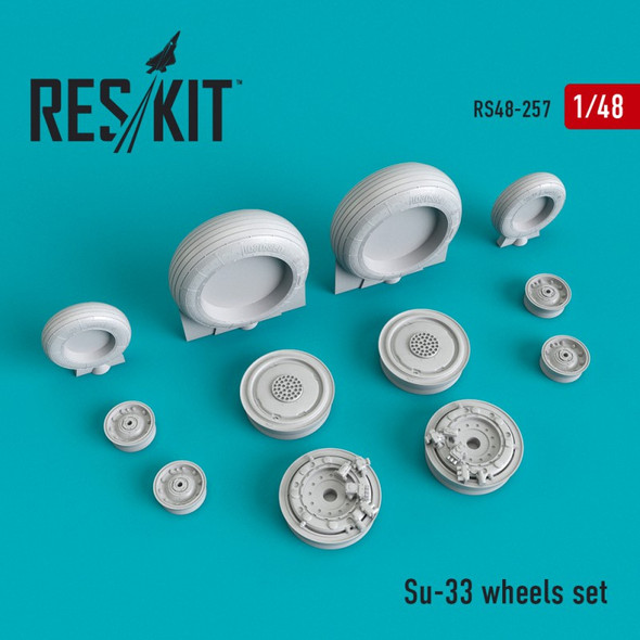 RESRS480257 1:48 ResKit Su-33 Flanker Wheels Set