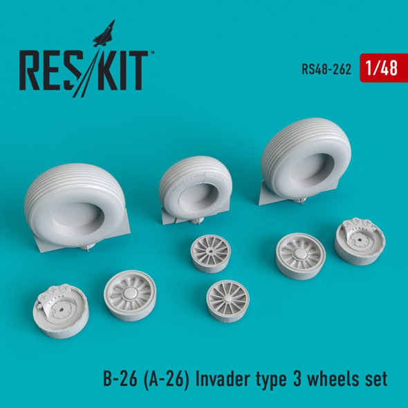 RESRS480262 1:48 ResKit B-26 / A-26 Invader Type 3 Wheels Set