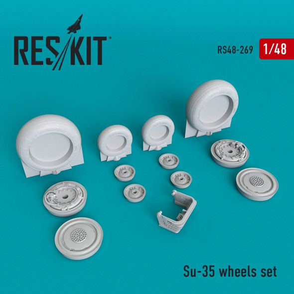 RESRS480269 1:48 ResKit Su-35 Flanker-E Wheels Set