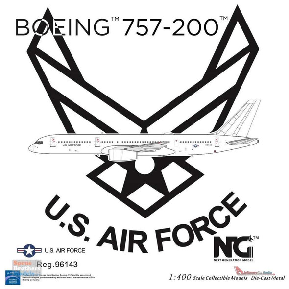NGM53167 1:400 NG Model US Air Force C-32B Reg #99-6143 (pre-painted/pre-built)