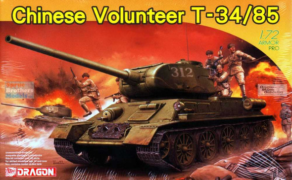 DML7668 1:72 Dragon Chinese Volunteer T-34/85 - Armor Pro Series