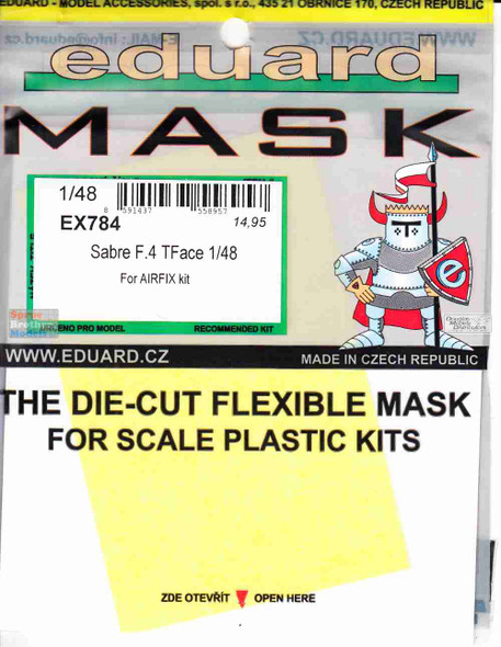 EDUEX784 1:48 Eduard Mask - Sabre F.4 TFace (AFX kit)