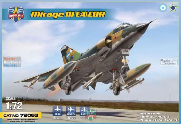 MDV72063 1:72 Modelsvit Mirage III EA/EBR