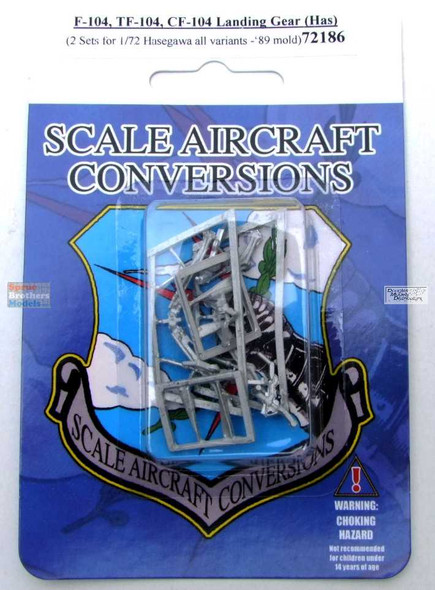 SAC72186 1:72 Scale Aircraft Conversions - F-104 TF-104 CF-104 Starfighter Landing Gear (HAS kit) [2 sets]